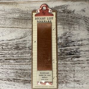 Bucket List Books to Read Copper Bookmark
